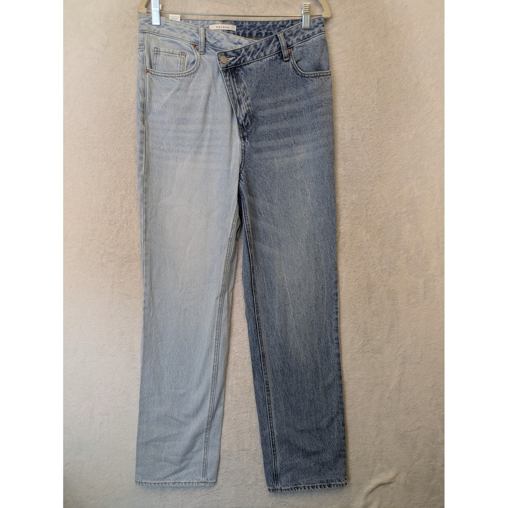 PacSun 90's Boyfriend Jeans Women's 29 Blue Two-Tone Crossover Waist